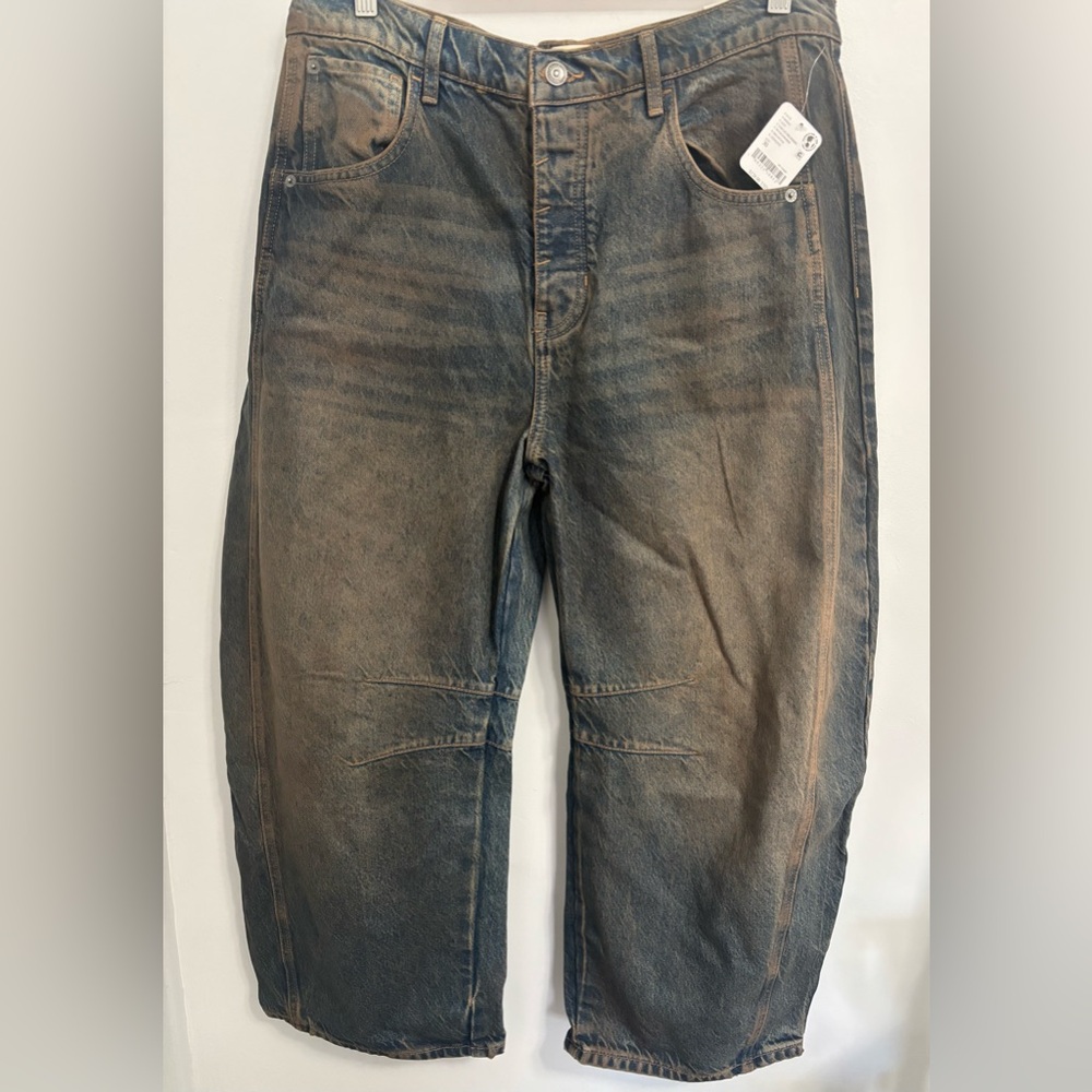 Free People We The Free Good Luck Mid-Rise Barrel Jeans - Picture 5 of 5